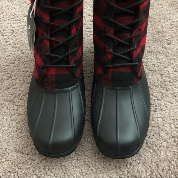 Sperry Men's Wool Buffalo Plaid Duck Boots - Picture 6 of 9